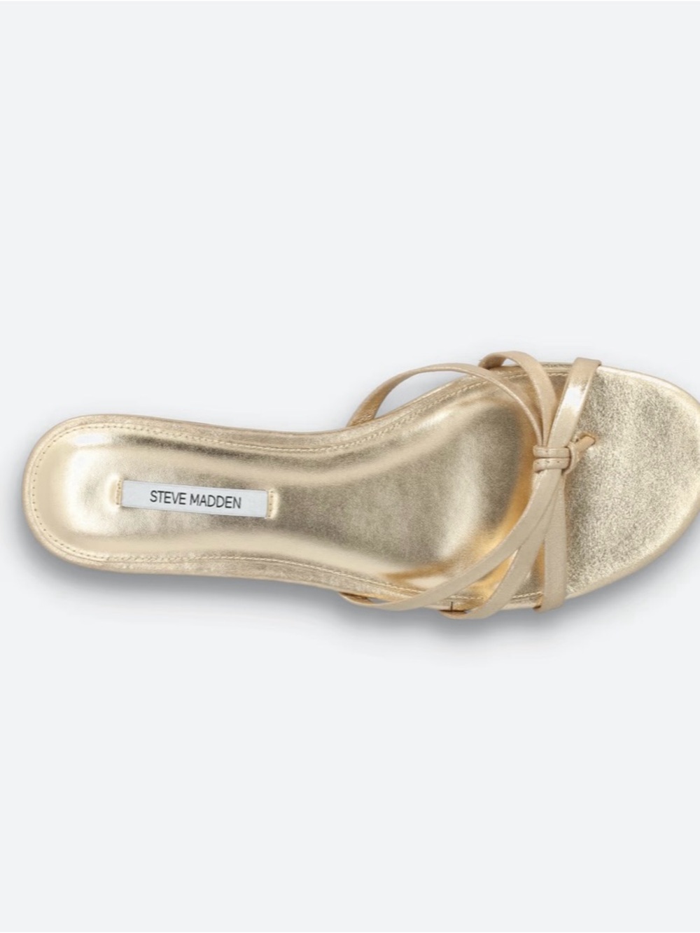 EUC Sz 9 Steve Madden Women's Gold Strappy Slide Sandal